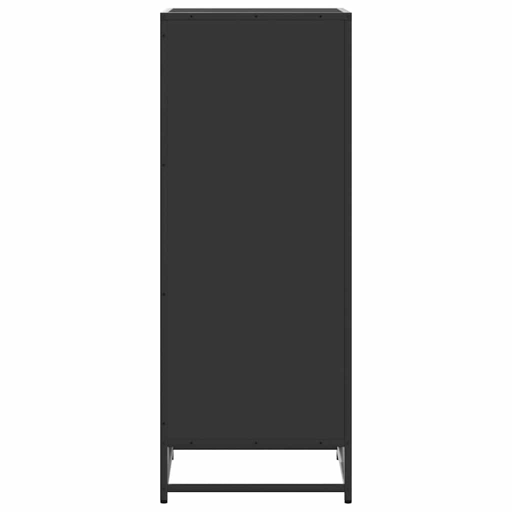 Fekete szerelt fa cipőtároló szekrény 48x38x97,5 cm 5