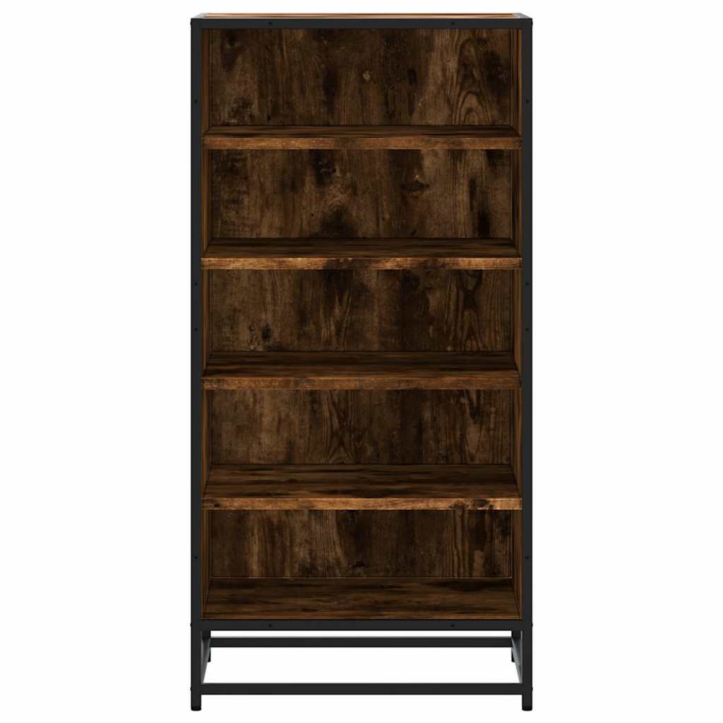 Füstös tölgy színű szerelt fa cipőtartó 48x38x97,5 cm 4