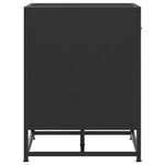 Cipőpad Fekete 60x40x53,5 cm Fából és fémből készült pad 5