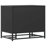 Cipőpad Fekete 60x40x53,5 cm Fából és fémből készült pad 6