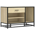 Cipőpad Sonoma tölgy 80x40x53,5 cm Gépelt fa és fém 2
