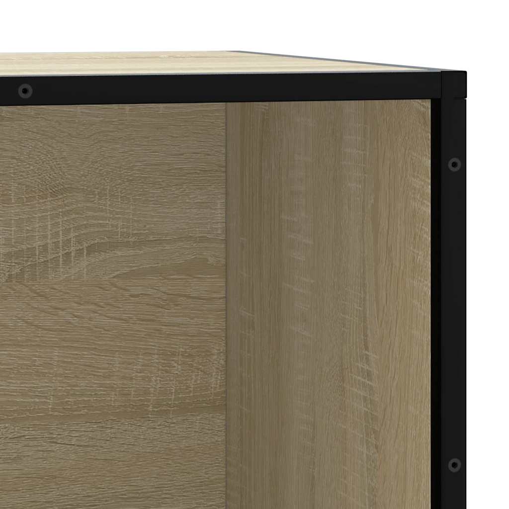Cipőpad Sonoma tölgy 80x40x53,5 cm Gépelt fa és fém 8