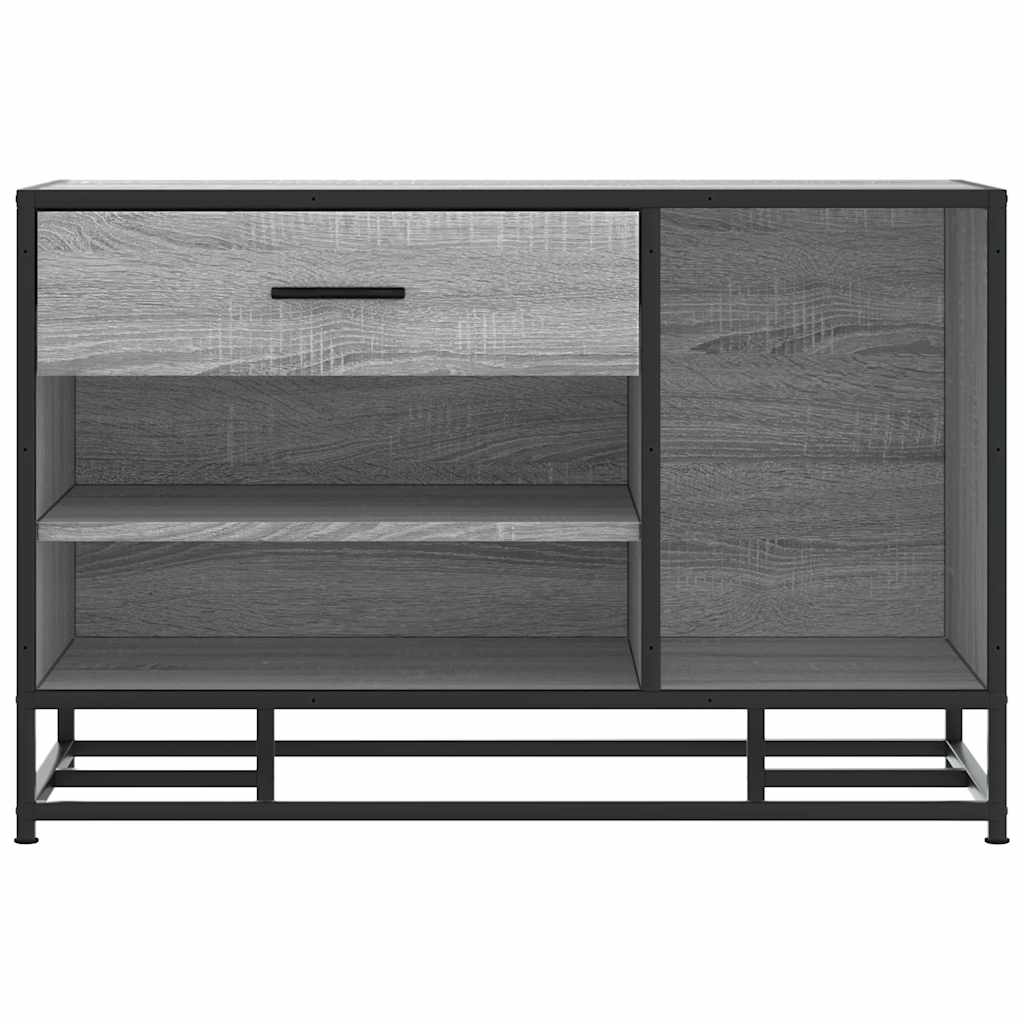Cipőpad szürke Sonoma 80x40x53,5 cm Gépi fa és fém 4