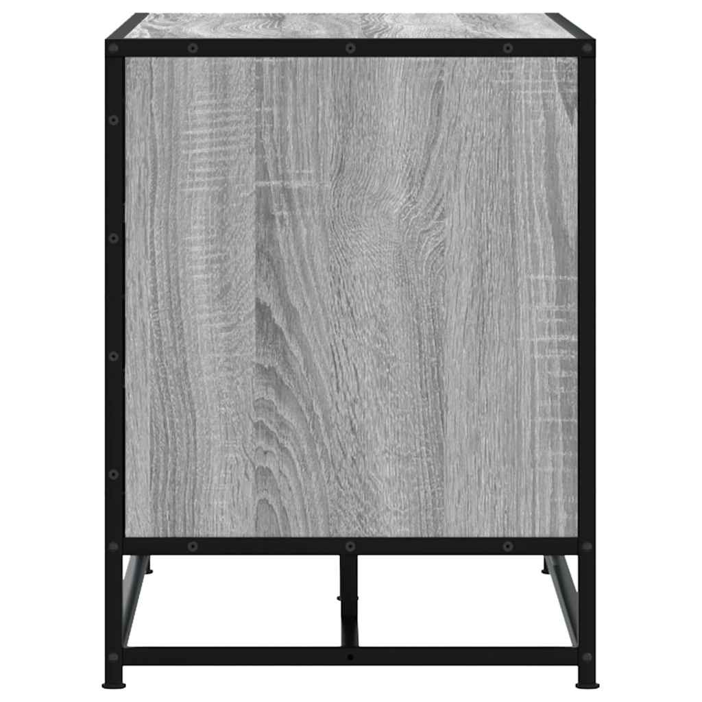 Cipőpad szürke Sonoma 80x40x53,5 cm Gépi fa és fém 5