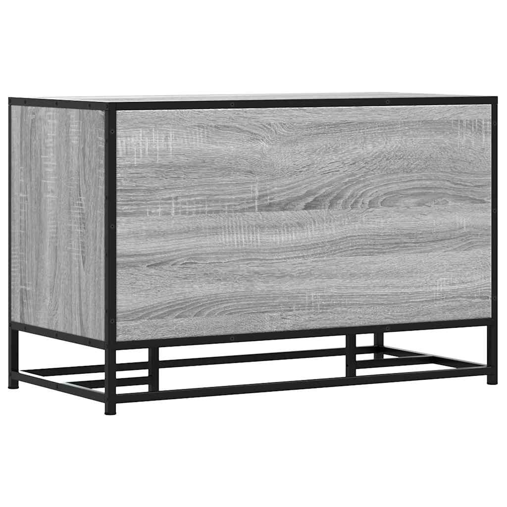 Cipőpad szürke Sonoma 80x40x53,5 cm Gépi fa és fém 6