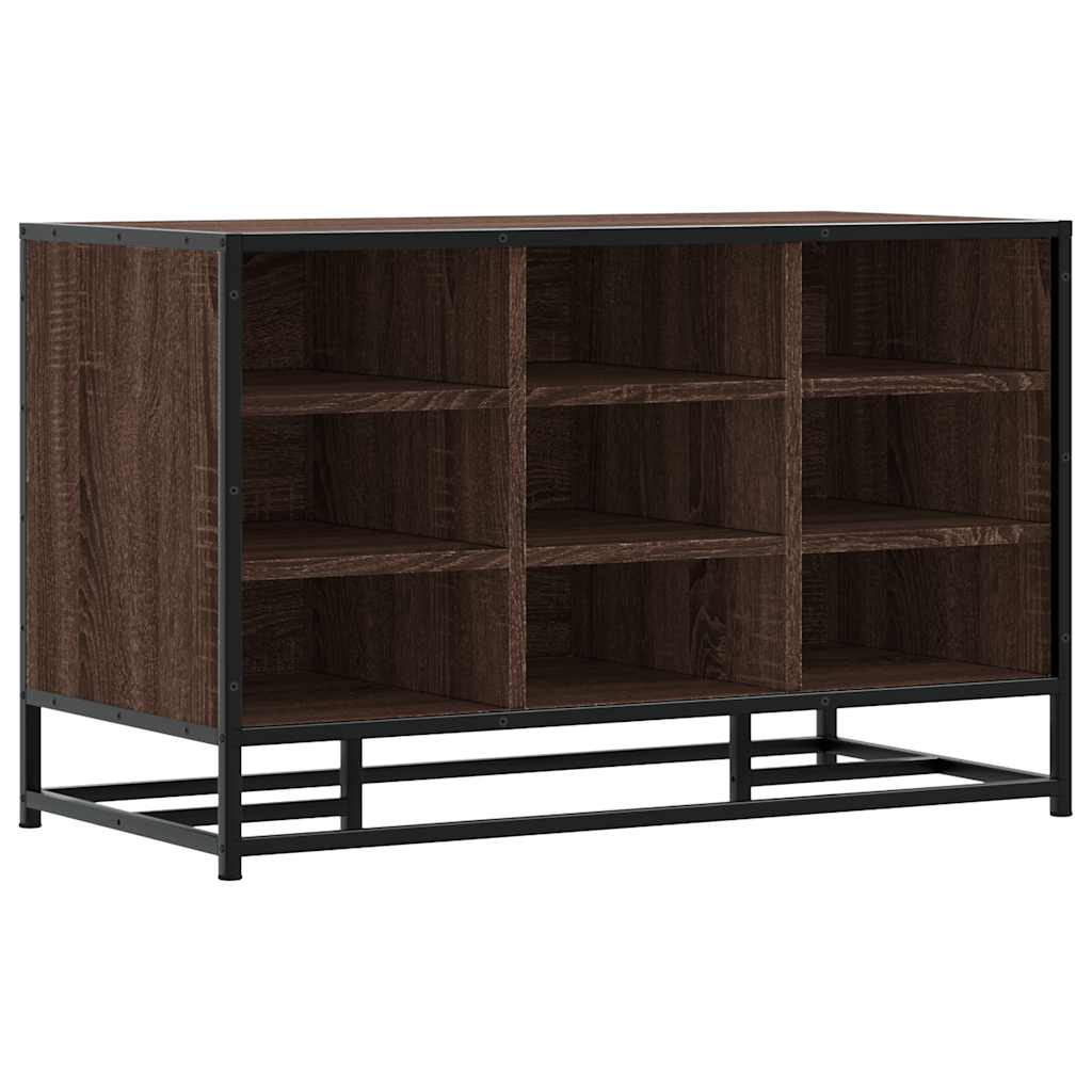 Cipőpad barna tölgy 84x40x53,5 cm Gépi fa és fém 2