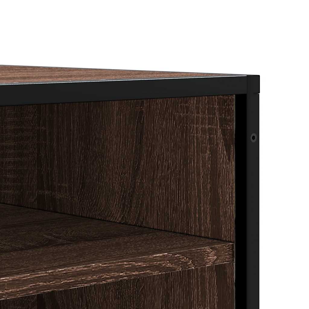 Cipőpad barna tölgy 84x40x53,5 cm Gépi fa és fém 7