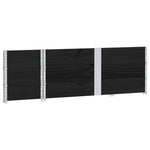 3 db fekete tömör fenyőfa raklapmagasító 150 x 50 cm 4