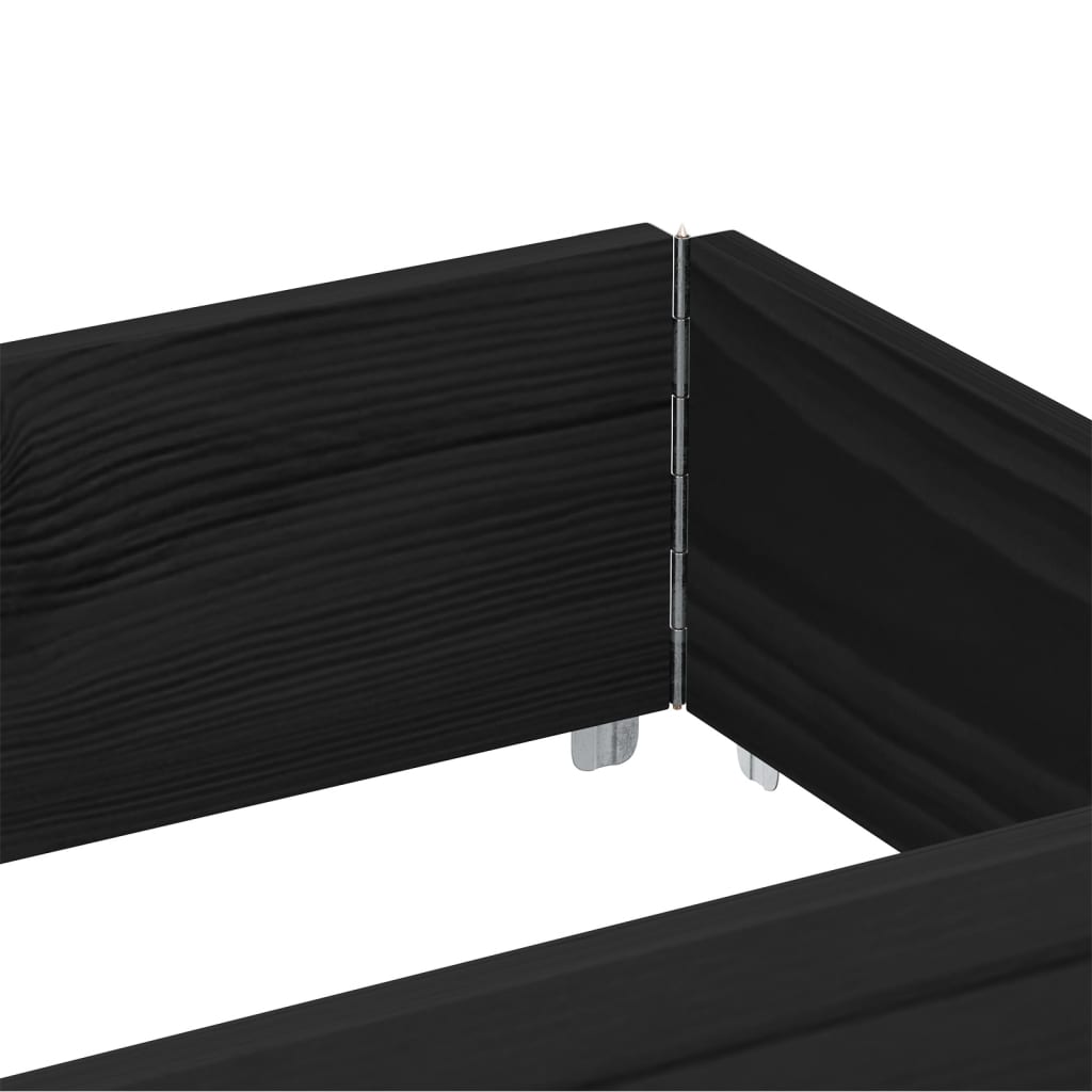 3 db fekete tömör fenyőfa raklapmagasító 150 x 50 cm 6