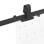 Fekete acél tolóajtó fémszerelék készlet 152,5 cm 9