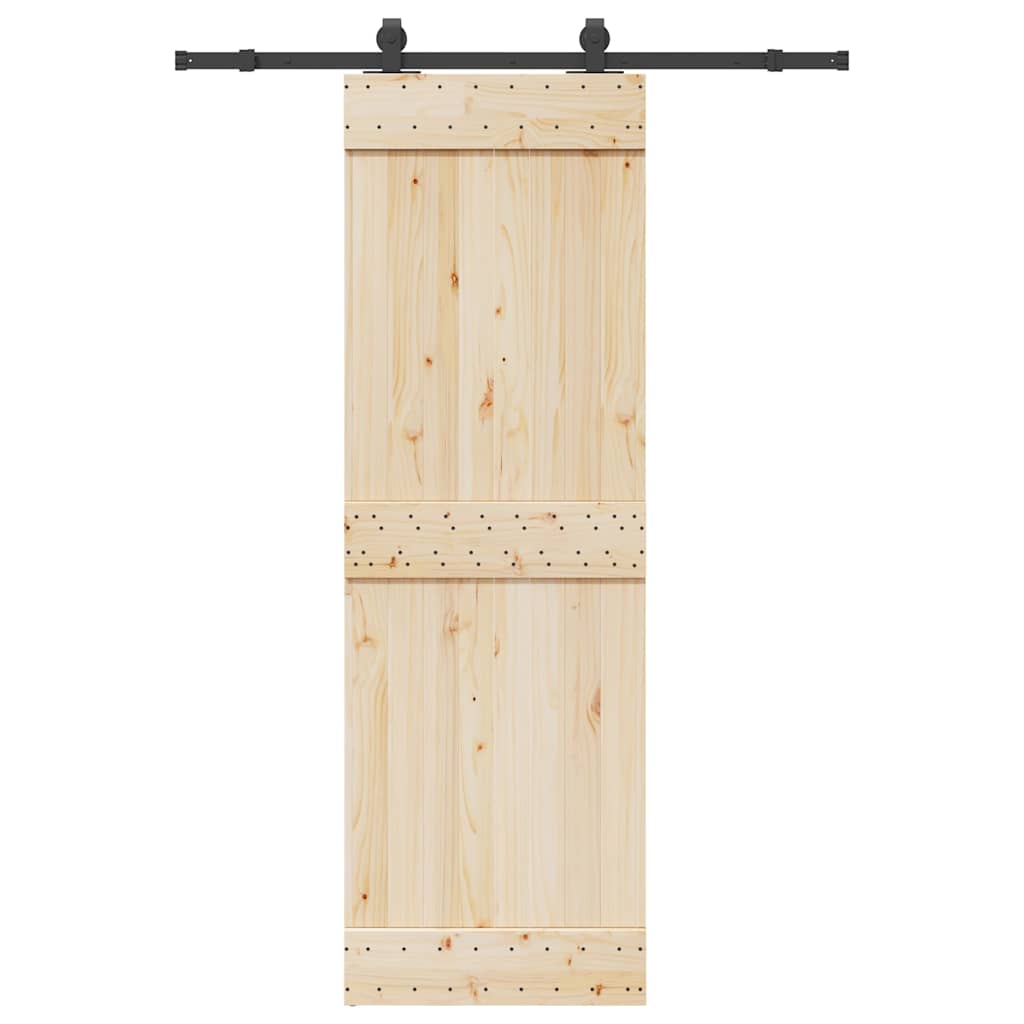 Fekete acél tolóajtó fémszerelék készlet 152,5 cm