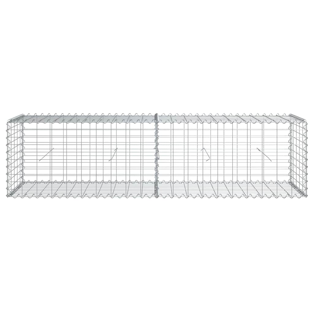 Horganyzott vas gabion kosár fedéllel 200 x 50 x 50 cm 3