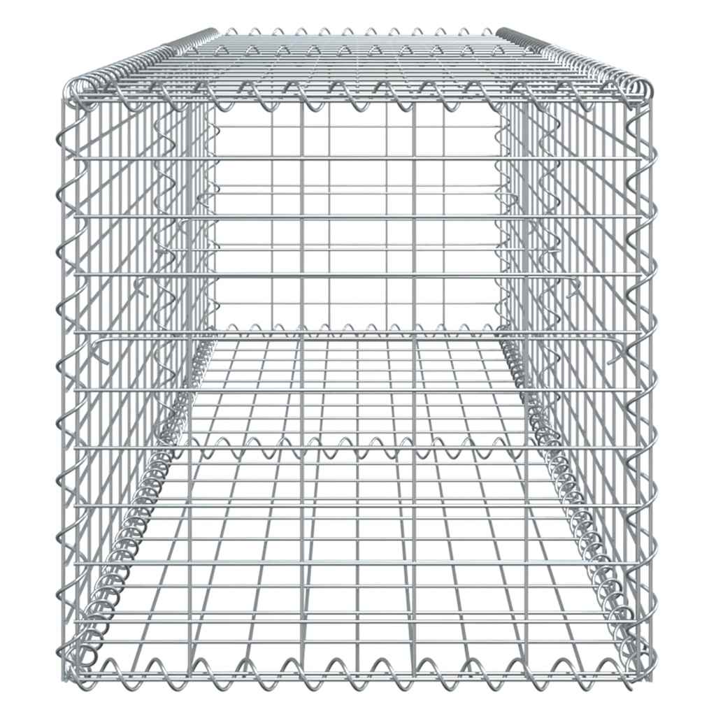 Horganyzott vas gabion kosár fedéllel 200 x 50 x 50 cm 4