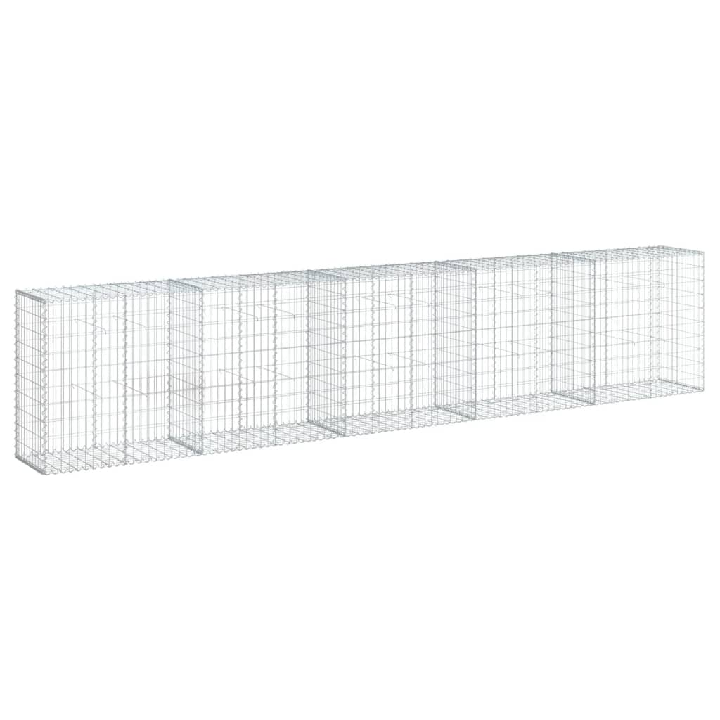 Horganyzott vas gabion kosár fedéllel 500 x 50 x 100 cm 2