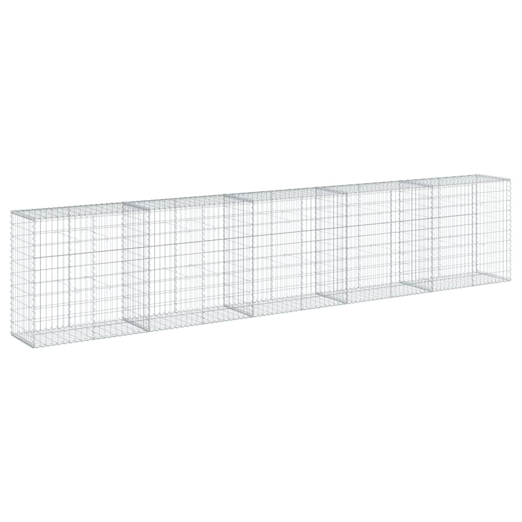 Horganyzott vas gabion kosár fedéllel 500 x 50 x 100 cm 5