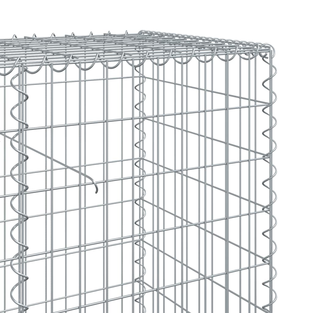 Horganyzott vas gabion kosár fedéllel 500 x 50 x 100 cm 6