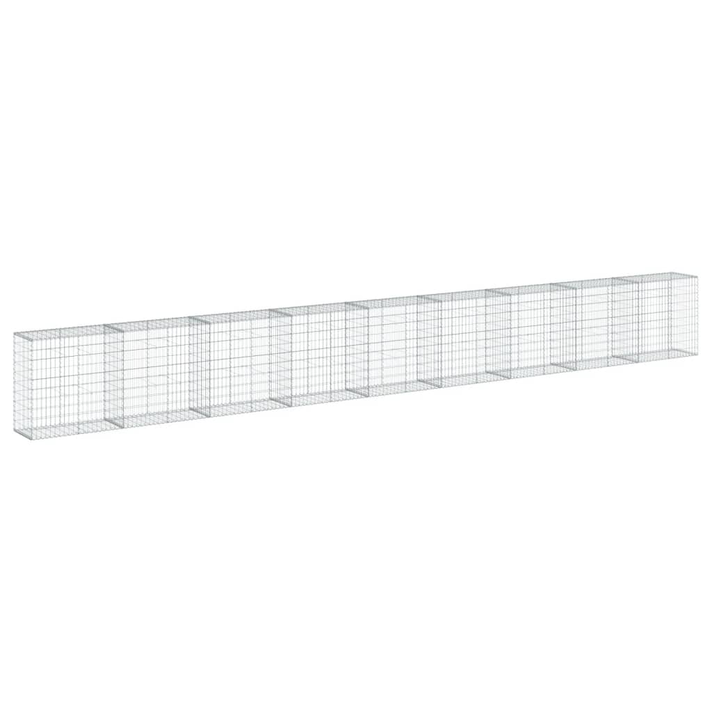 Horganyzott vas gabion kosár fedéllel 900 x 50 x 100 cm 5
