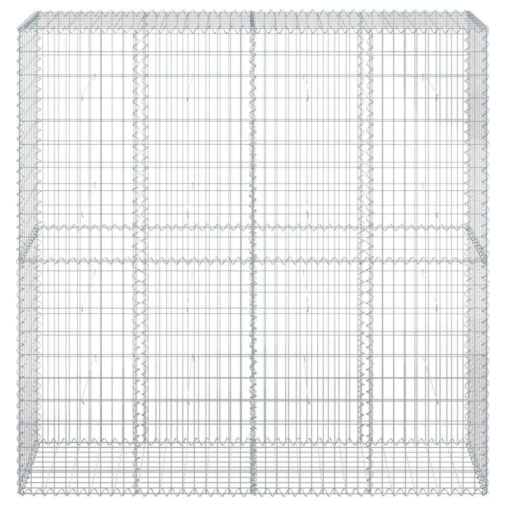 Horganyzott vas gabion kosár fedéllel 200 x 50 x 200 cm 3