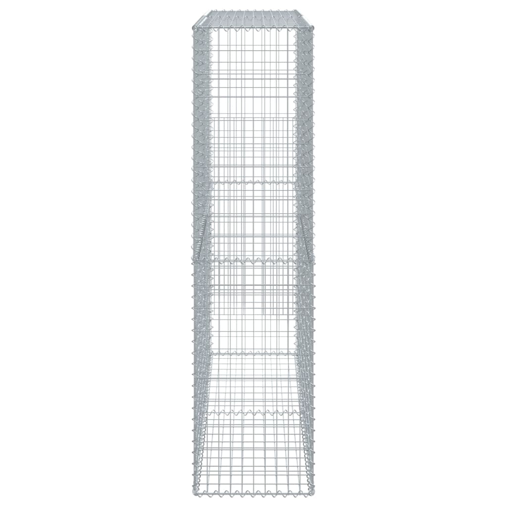 Horganyzott vas gabion kosár fedéllel 200 x 50 x 200 cm 4