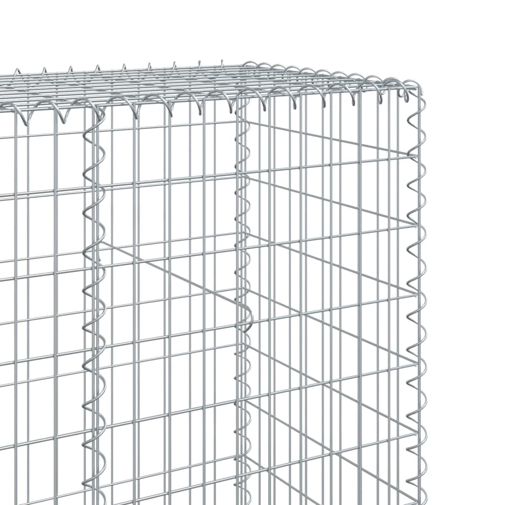 Horganyzott vas gabion kosár fedéllel 200 x 50 x 200 cm 6