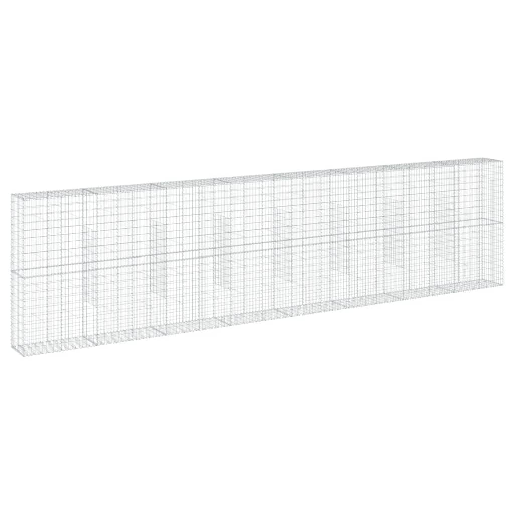 Horganyzott vas gabion kosár fedéllel 800 x 50 x 200 cm 2