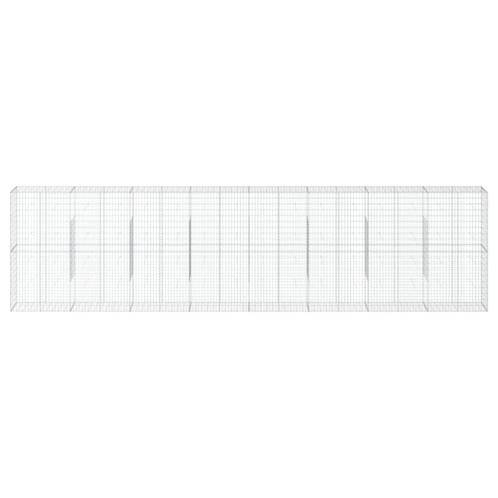 Horganyzott vas gabion kosár fedéllel 800 x 50 x 200 cm 3