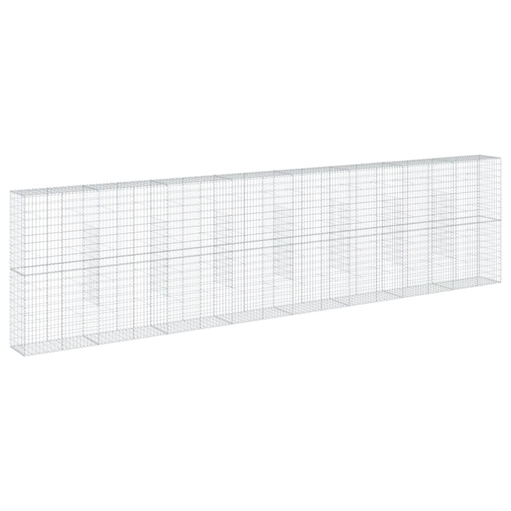 Horganyzott vas gabion kosár fedéllel 800 x 50 x 200 cm 5