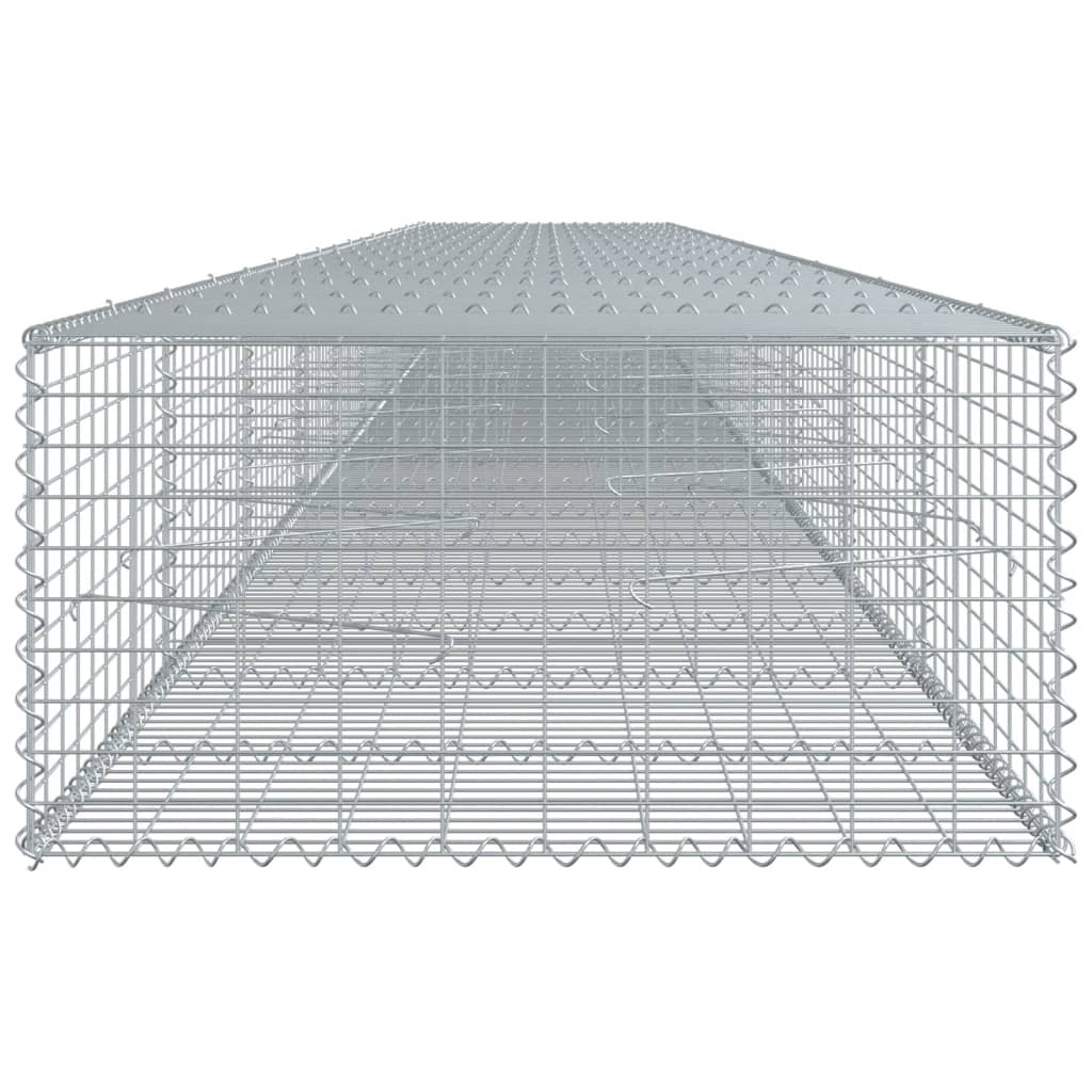 Horganyzott vas gabion kosár fedéllel 900 x 100 x 50 cm 4