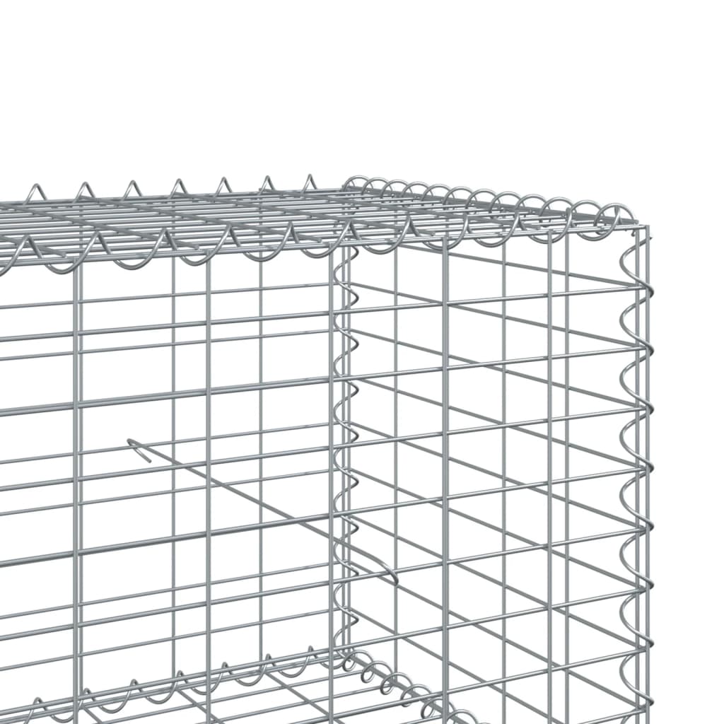 Horganyzott vas gabion kosár fedéllel 900 x 100 x 50 cm 6