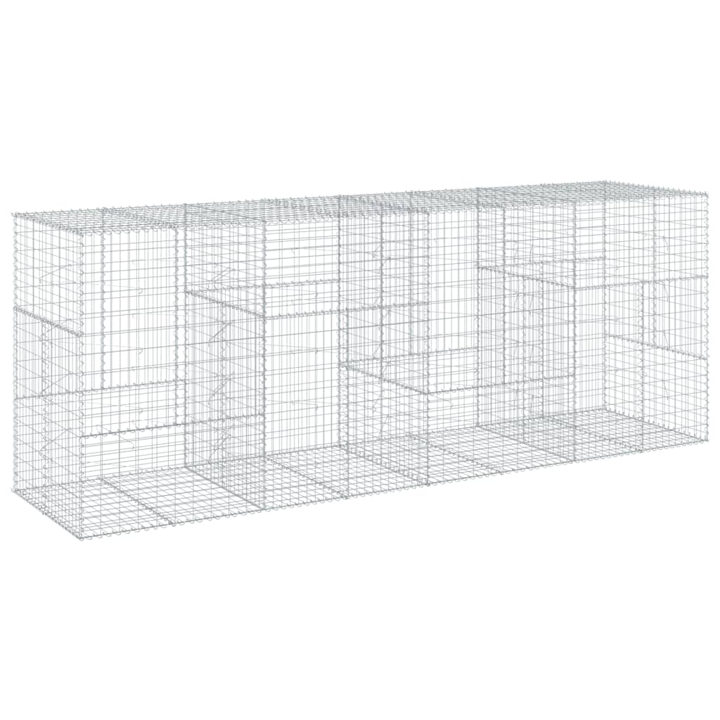 Horganyzott vas gabion kosár fedéllel 400 x 100 x 150 cm 2