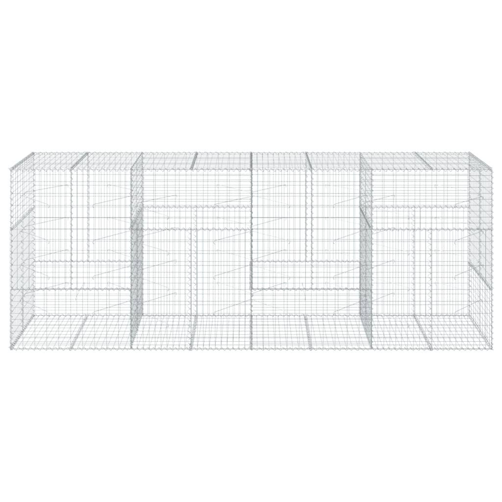 Horganyzott vas gabion kosár fedéllel 400 x 100 x 150 cm 3