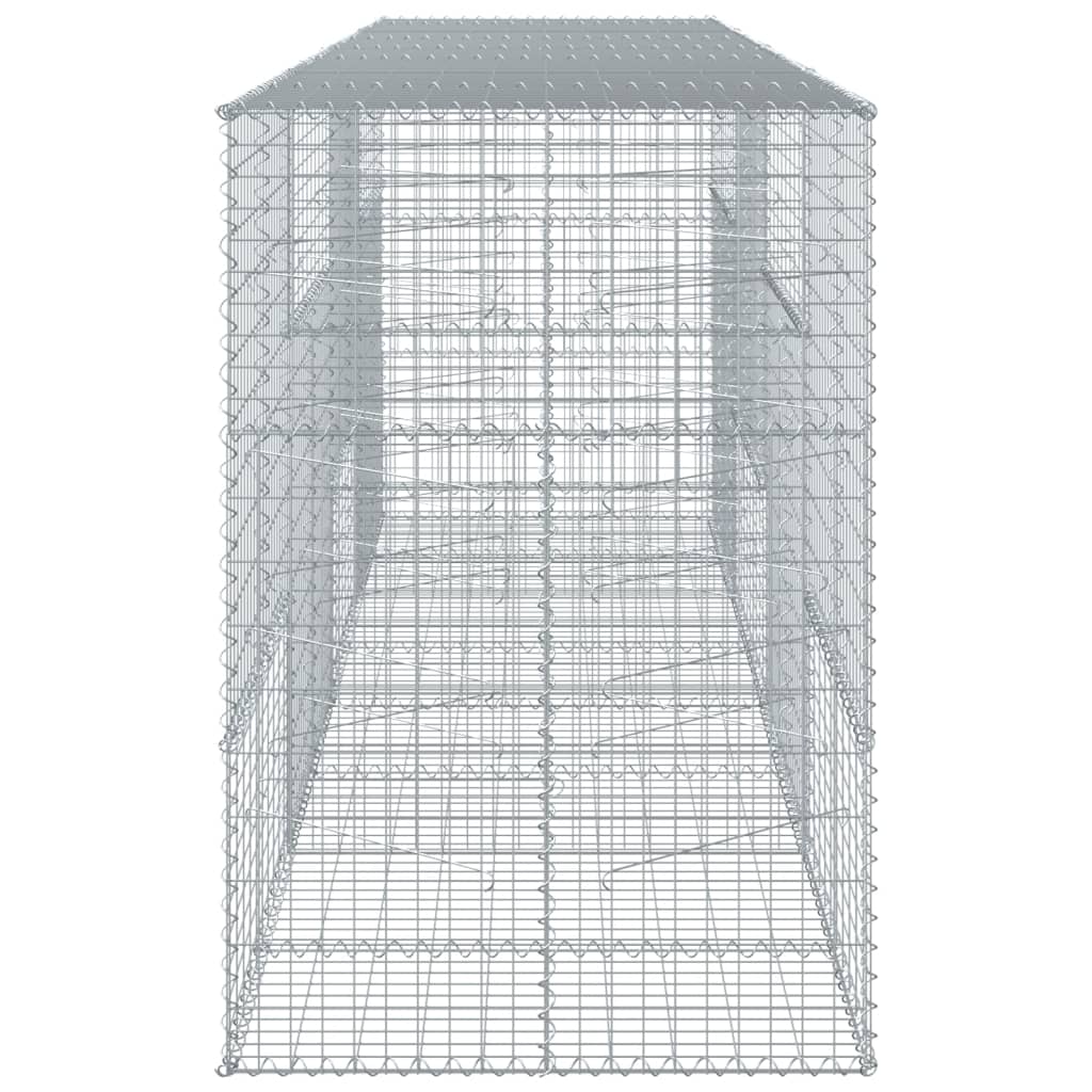 Horganyzott vas gabion kosár fedéllel 400 x 100 x 150 cm 4