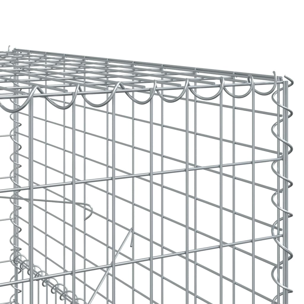 Horganyzott vas gabion kosár fedéllel 400 x 100 x 150 cm 6