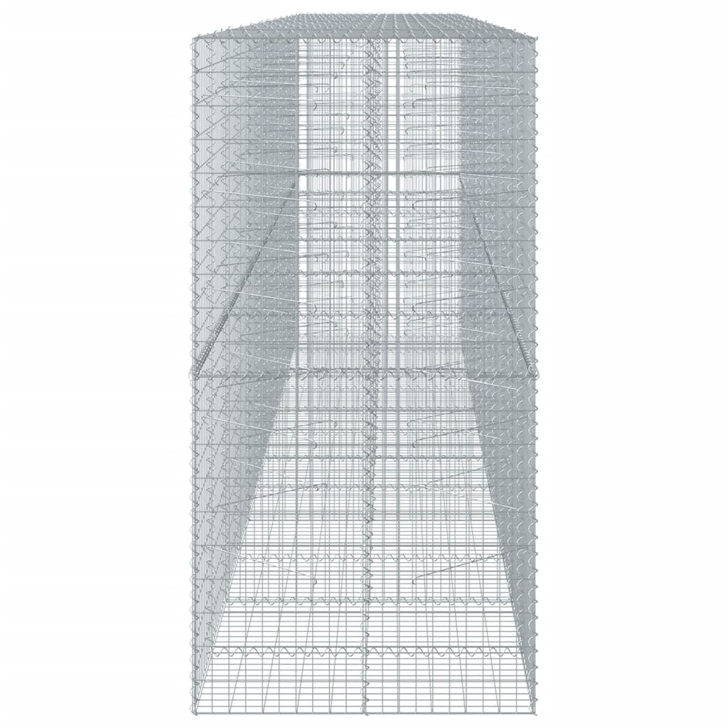 Horganyzott vas gabion kosár fedéllel 600 x 100 x 200 cm 4