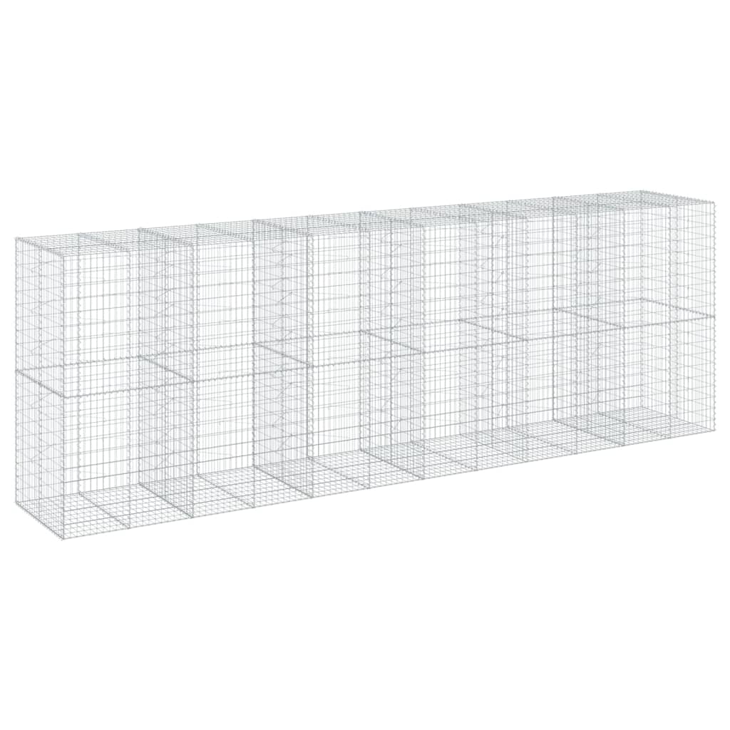 Horganyzott vas gabion kosár fedéllel 600 x 100 x 200 cm 5
