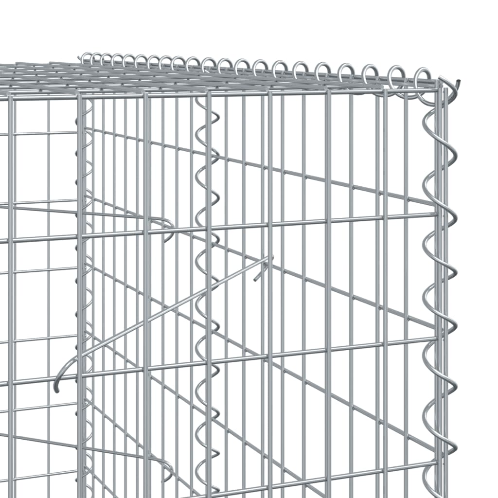 Horganyzott vas gabion kosár fedéllel 600 x 100 x 200 cm 6