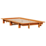 Viaszbarna tömör fenyőfa ágy matrac nélkül 75 x 190 cm 6