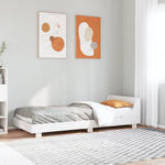 Fehér tömör fenyőfa ágy matrac nélkül 100 x 200 cm