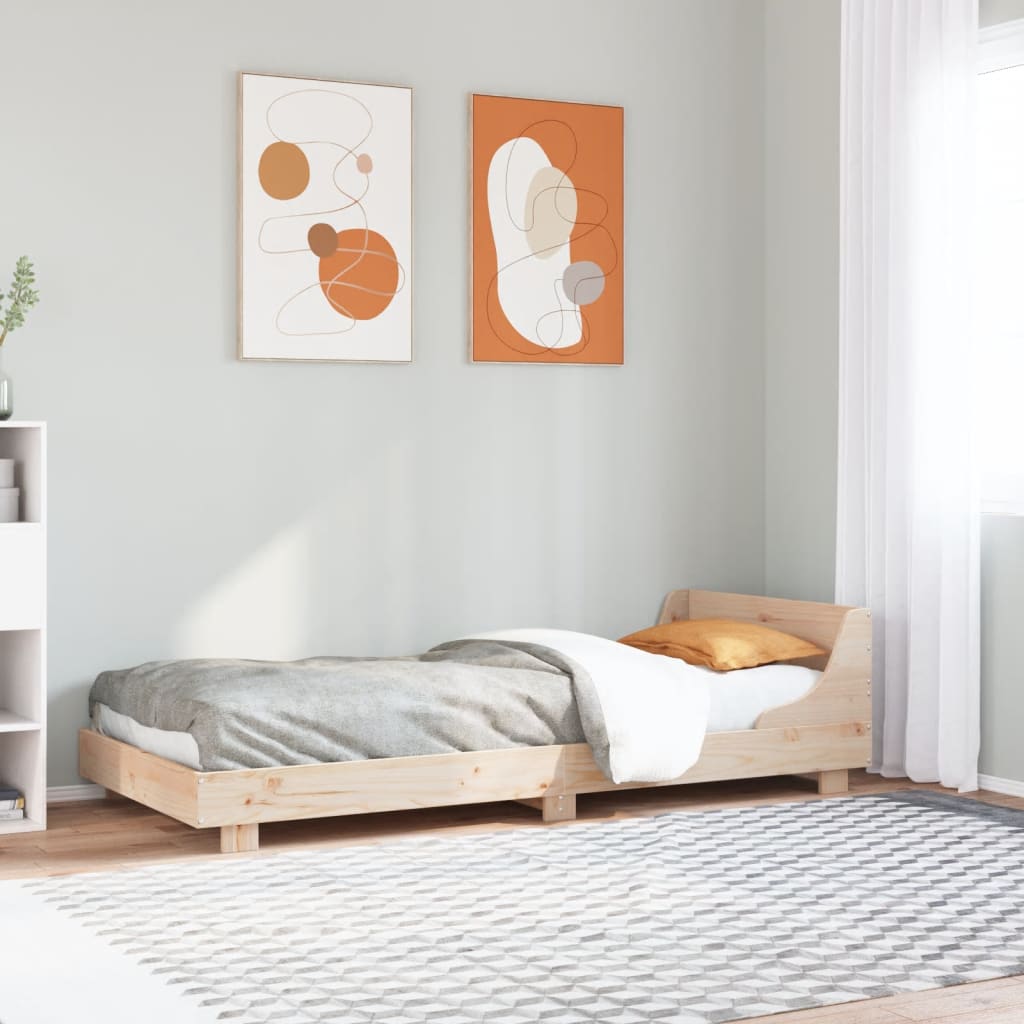 Tömör fenyőfa ágykeret matrac nélkül 90 x 190 cm