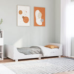 Fehér tömör fenyőfa ágy matrac nélkül 90 x 200 cm