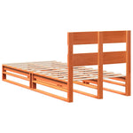 Viaszbarna tömör fenyőfa ágy matrac nélkül 90 x 200 cm 8