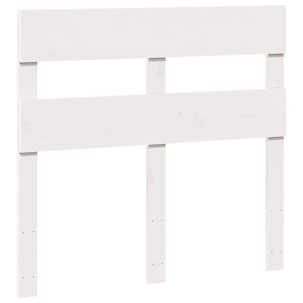 Fehér tömör fenyőfa ágy matrac nélkül 75 x 190 cm 6
