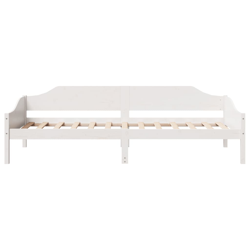 Fehér tömör fenyőfa ágy matrac nélkül 90 x 200 cm 5