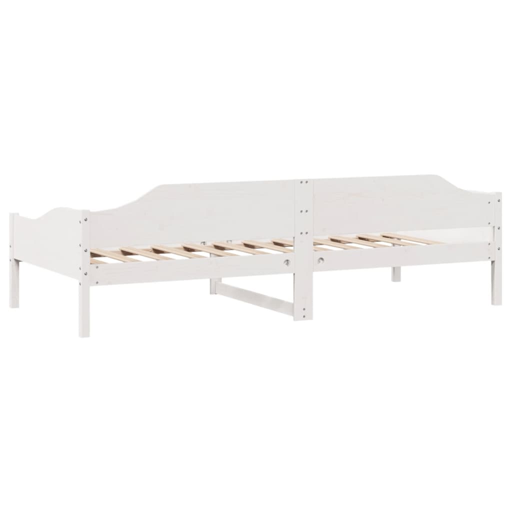 Fehér tömör fenyőfa ágy matrac nélkül 90 x 200 cm 7