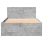 Betonszürke szerelt fa ágykeret fejtámlával 90 x 200 cm 5