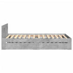 Betonszürke szerelt fa ágykeret fejtámlával 90 x 200 cm 6