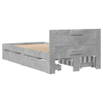 Betonszürke szerelt fa ágykeret fejtámlával 90 x 200 cm 7