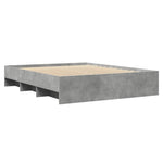 Betonszürke szerelt fa ágykeret 150 x 200 cm 4