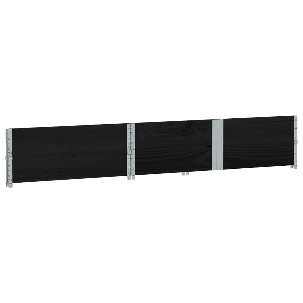 2 db fekete tömör fenyőfa raklapmagasító 150 x 100 cm 4