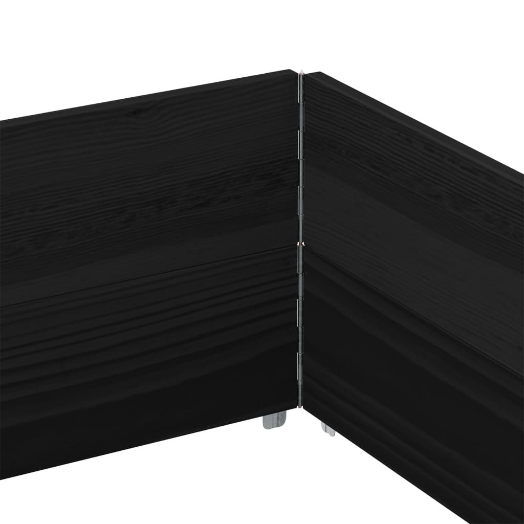 2 db fekete tömör fenyőfa raklapmagasító 150 x 100 cm 5
